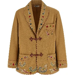 Beige Cotton Blazer