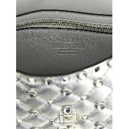Silver Lamb Leather Shoulder Bag