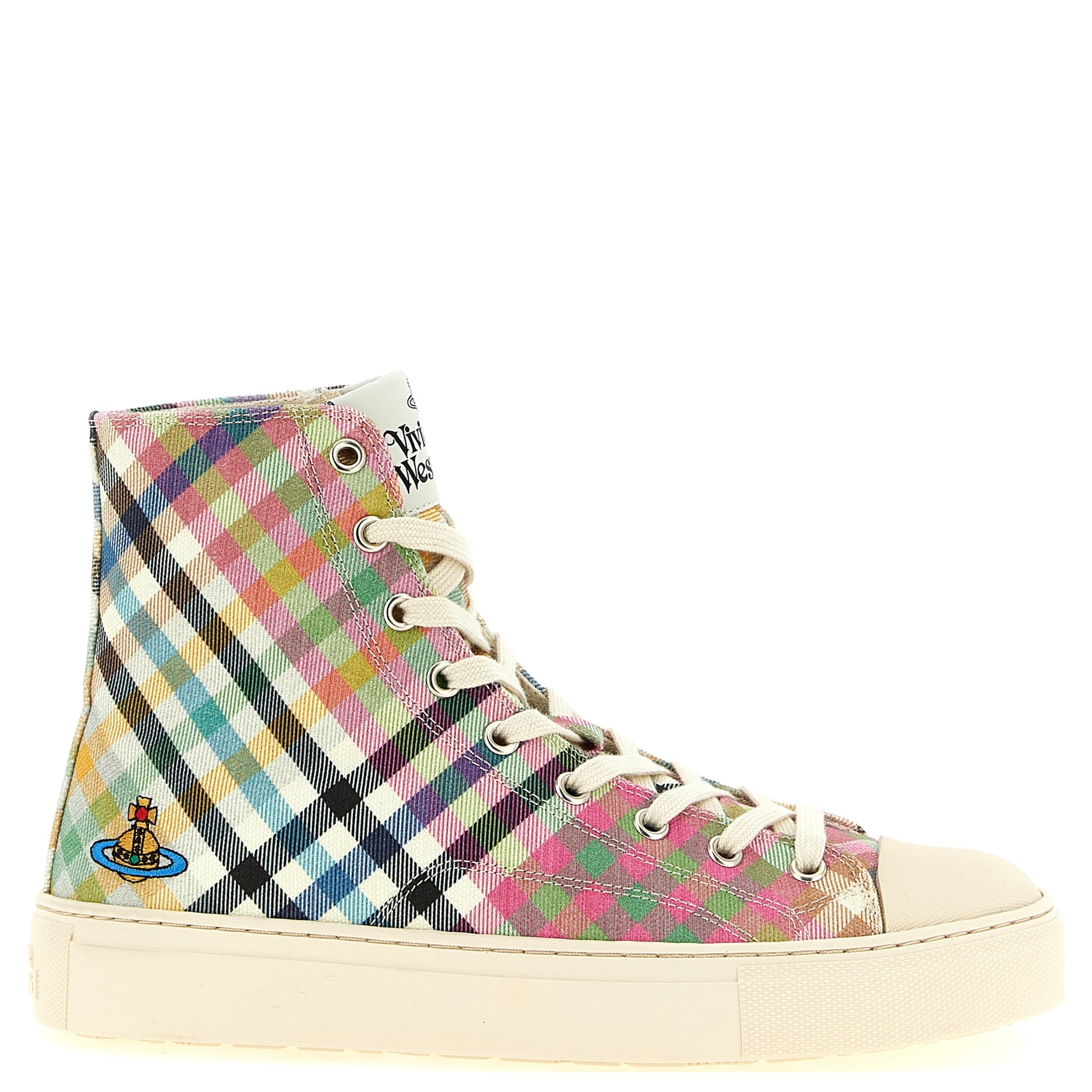 Multicolor Cotton High Top Sneakers