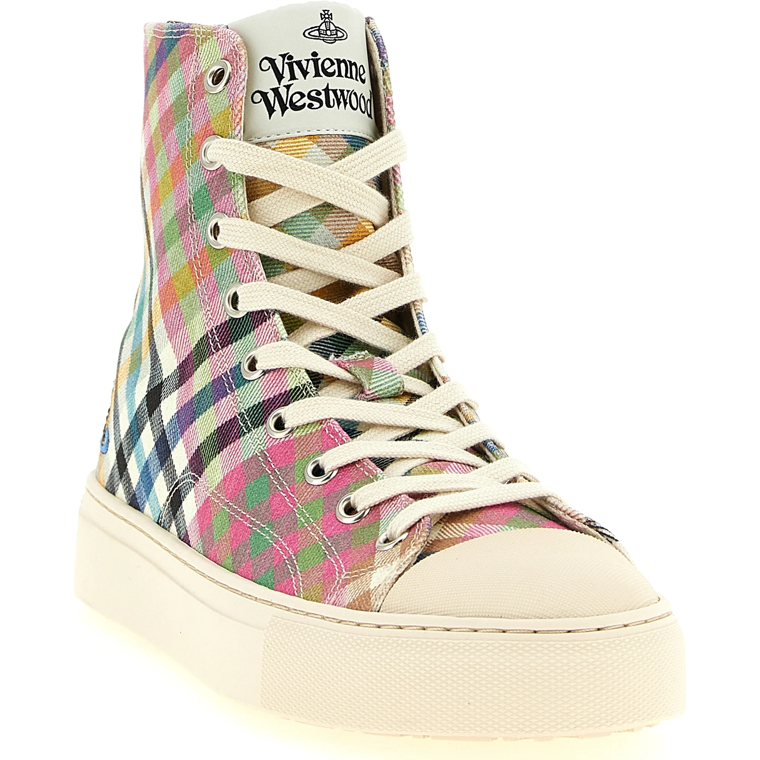 Multicolor Cotton High Top Sneakers