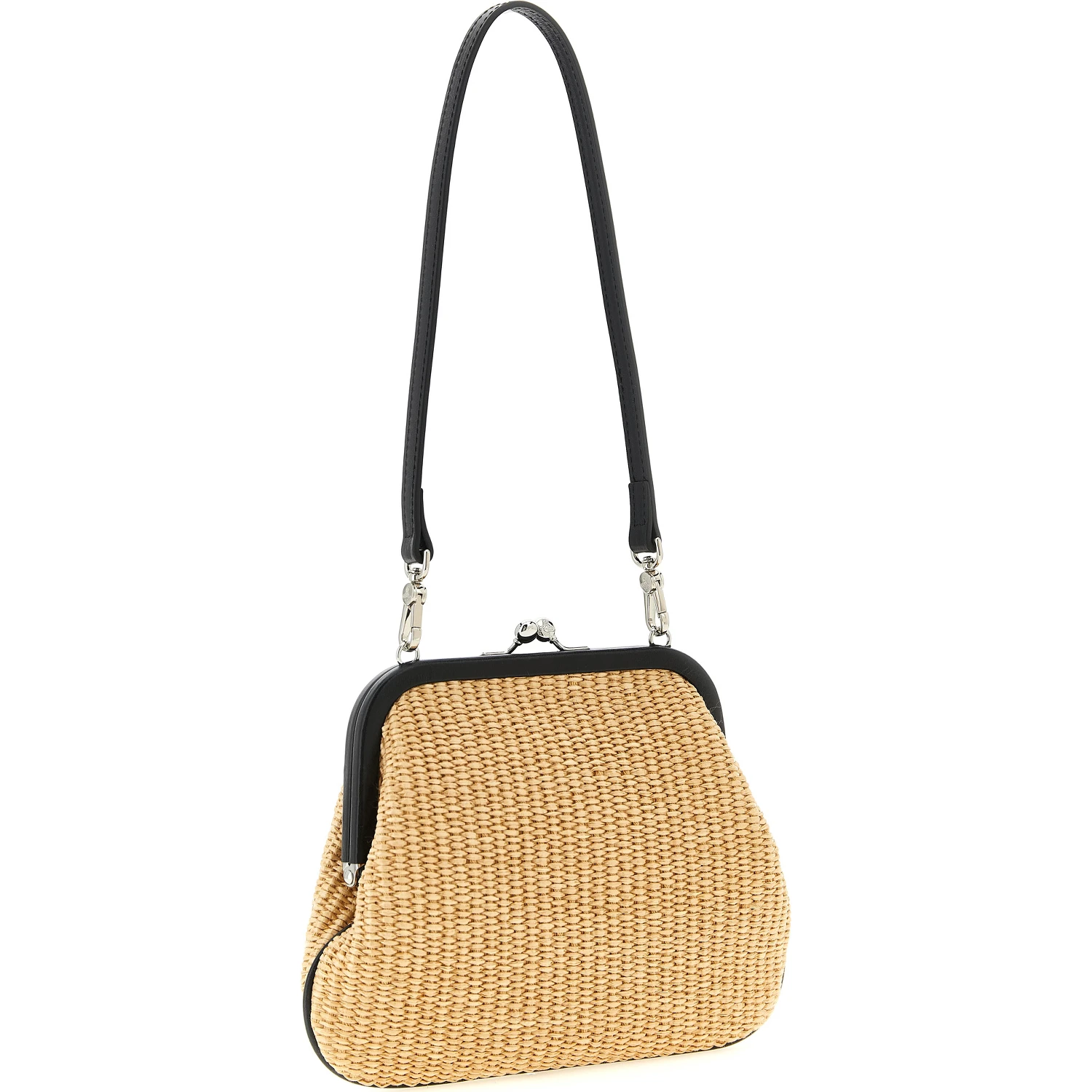 Beige Cotton Clutch Bag