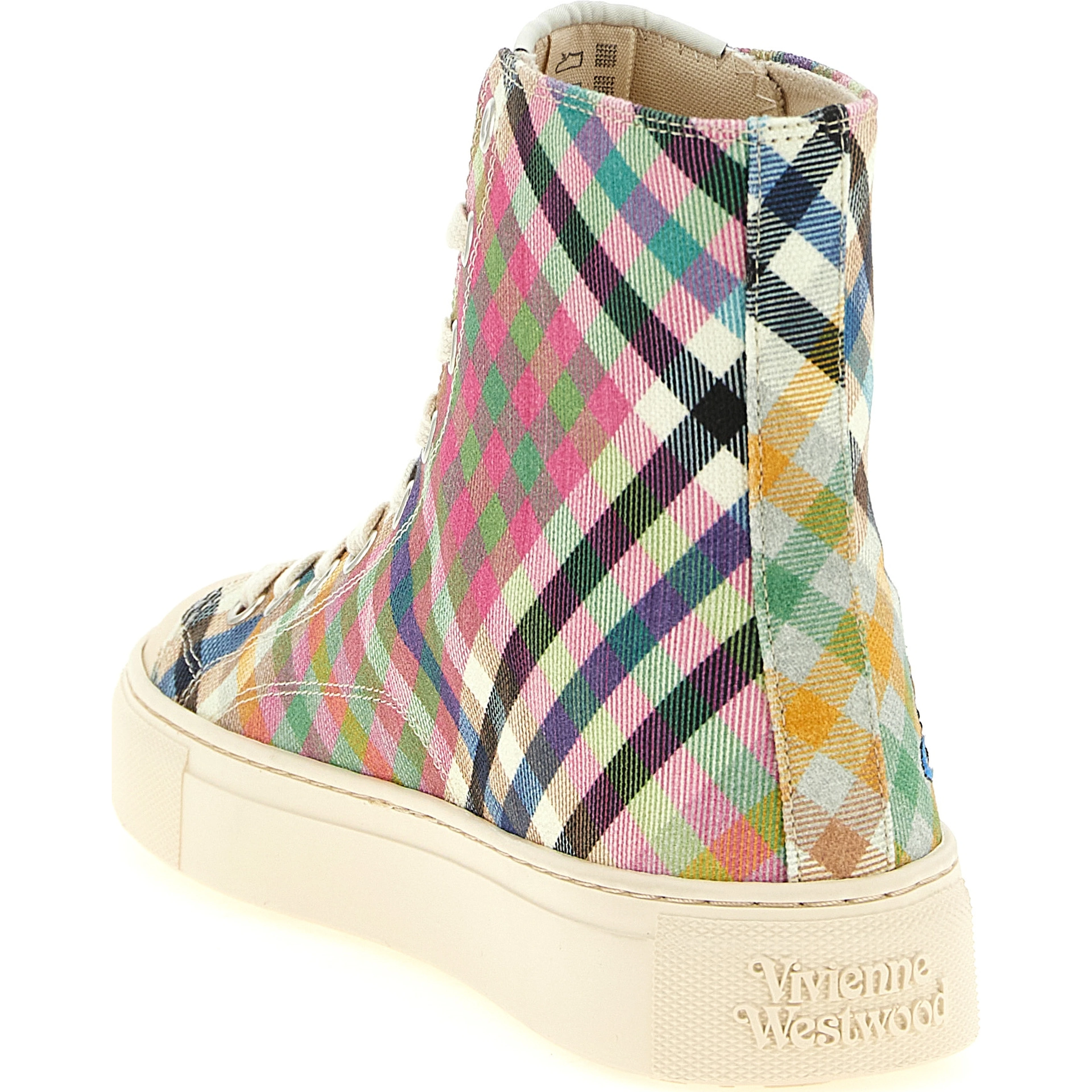 Multicolor Cotton High Top Sneakers