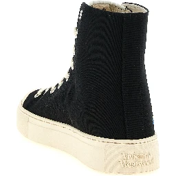 Bicolor Cotton High Top Sneakers