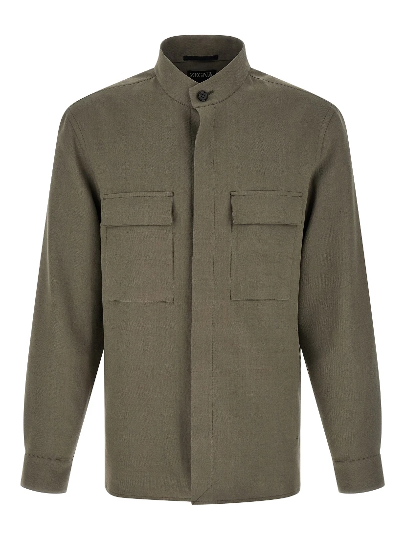 Gray Linen Blouse