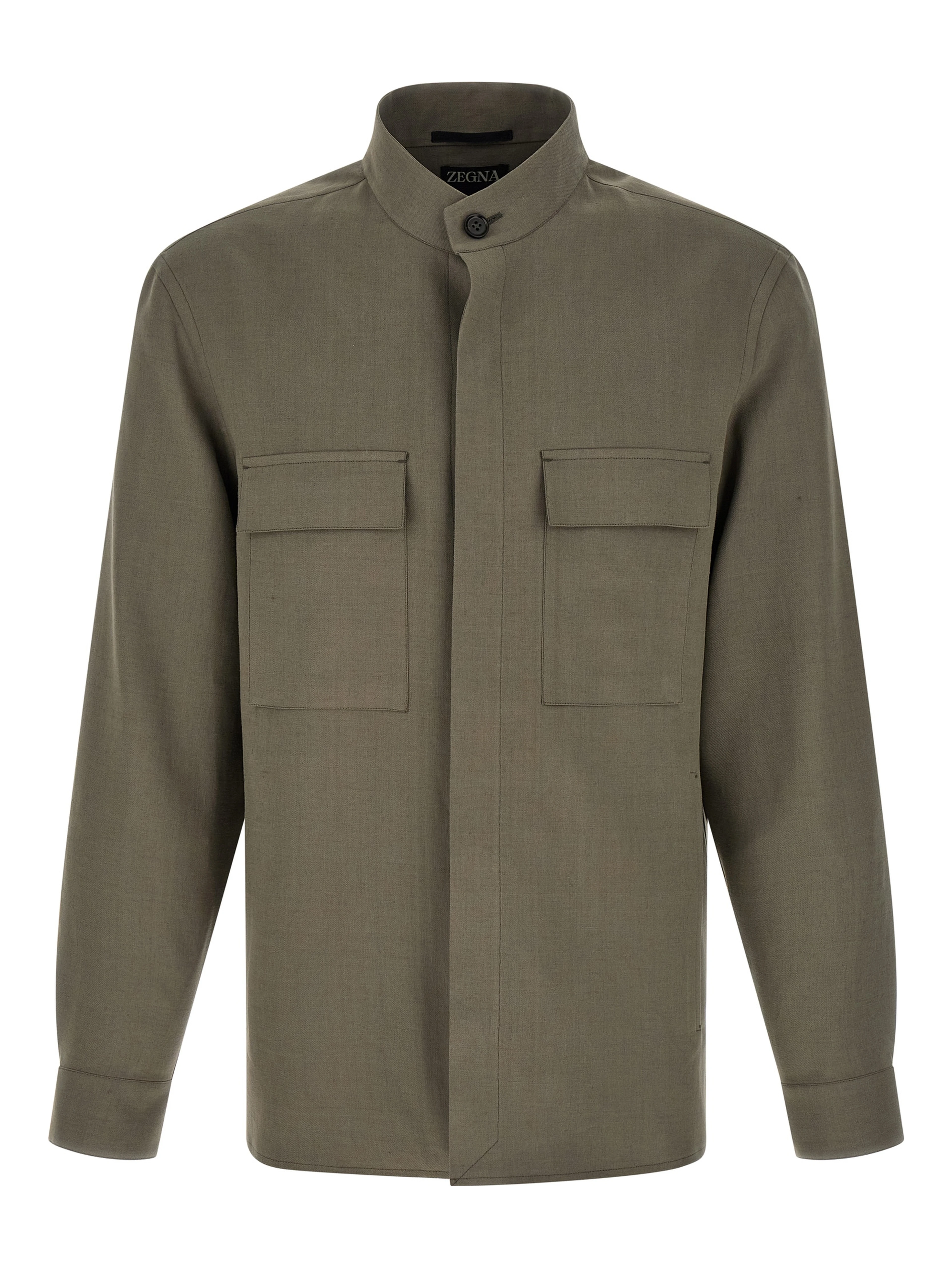 Gray Linen Blouse