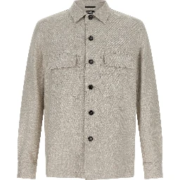 Gray Linen Blouse