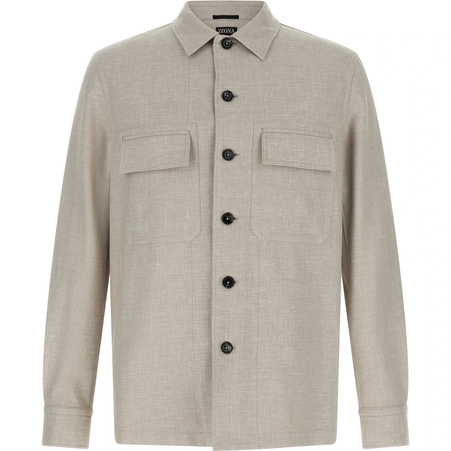 Gray Linen Blouse