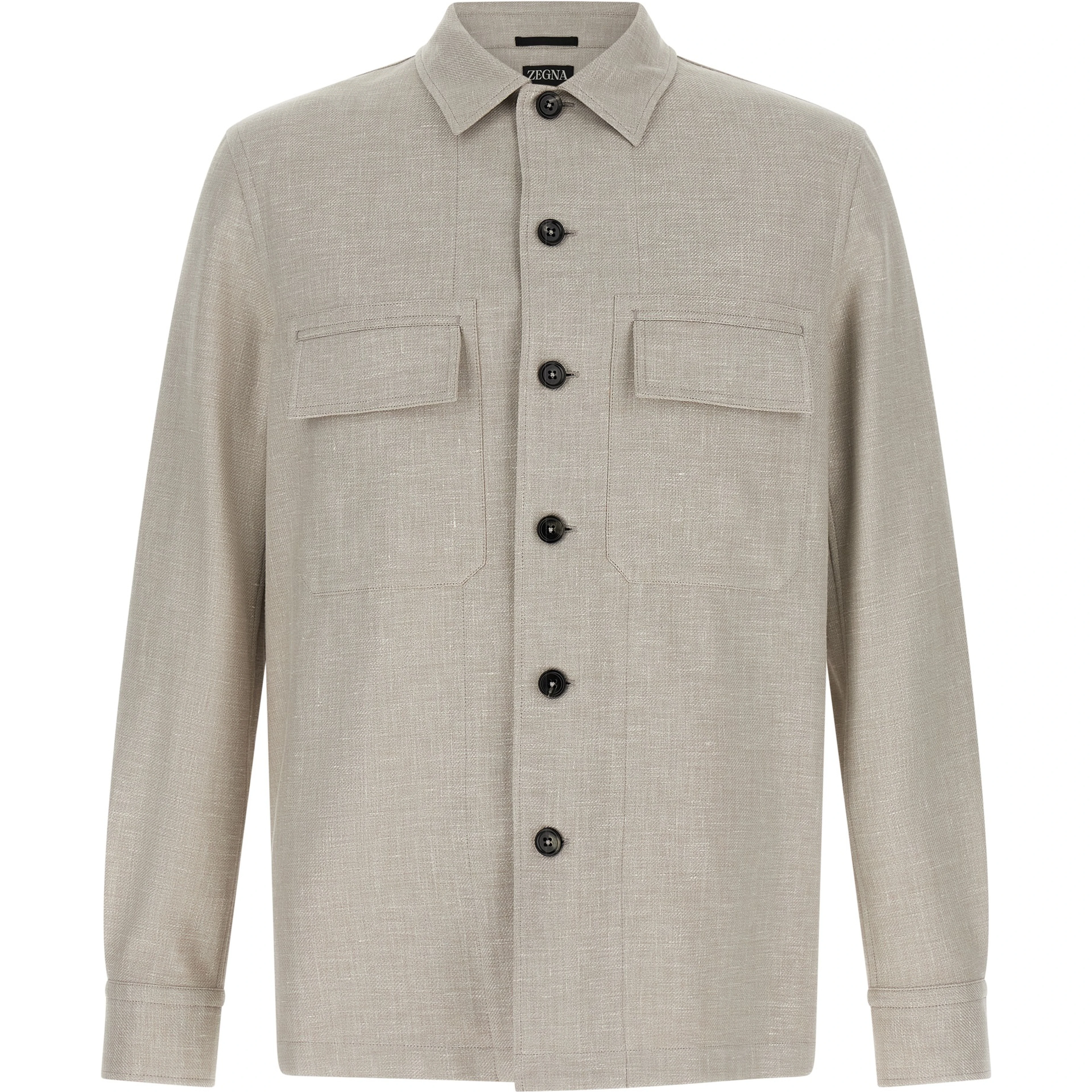 Gray Linen Blouse