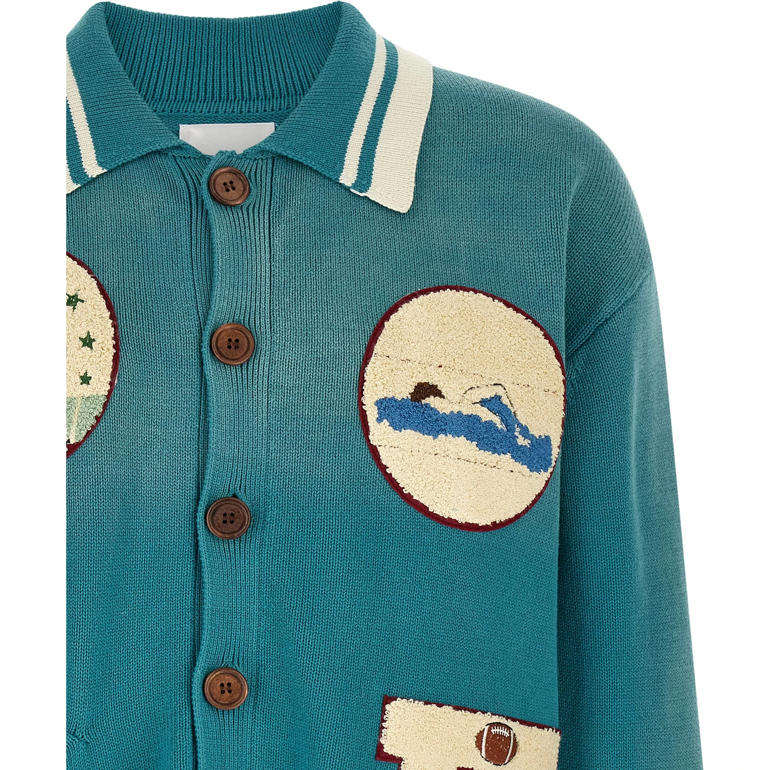 Blue Cotton Cardigan