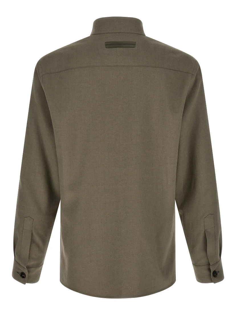 Gray Linen Blouse