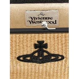 Beige Cotton Clutch Bag