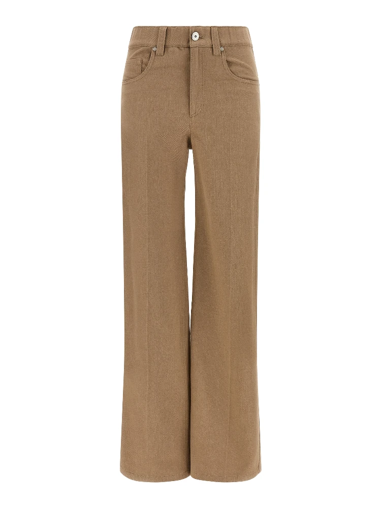 Beige Cotton Jeans Denim