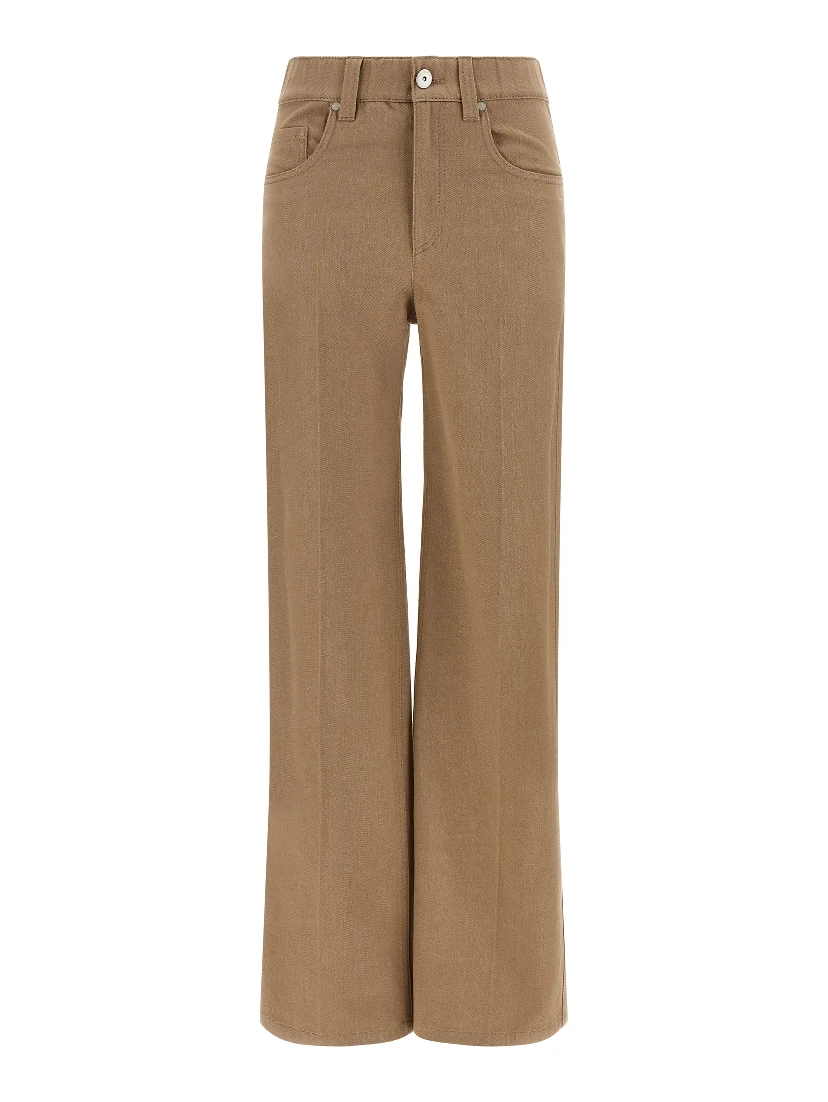 Beige Cotton Jeans Denim
