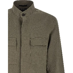 Gray Linen Blouse