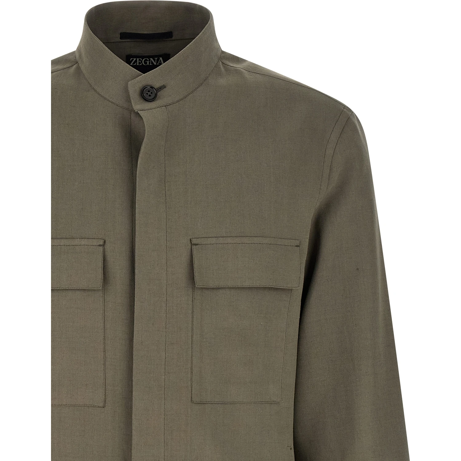 Gray Linen Blouse