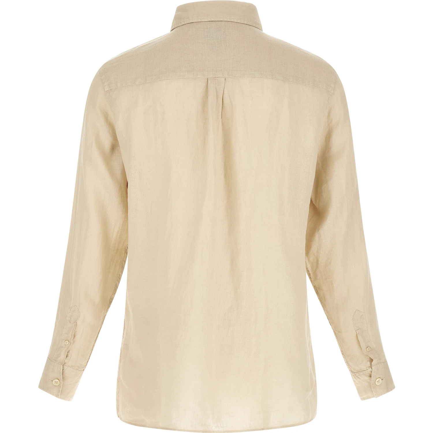 Beige Linen Polo Shirt