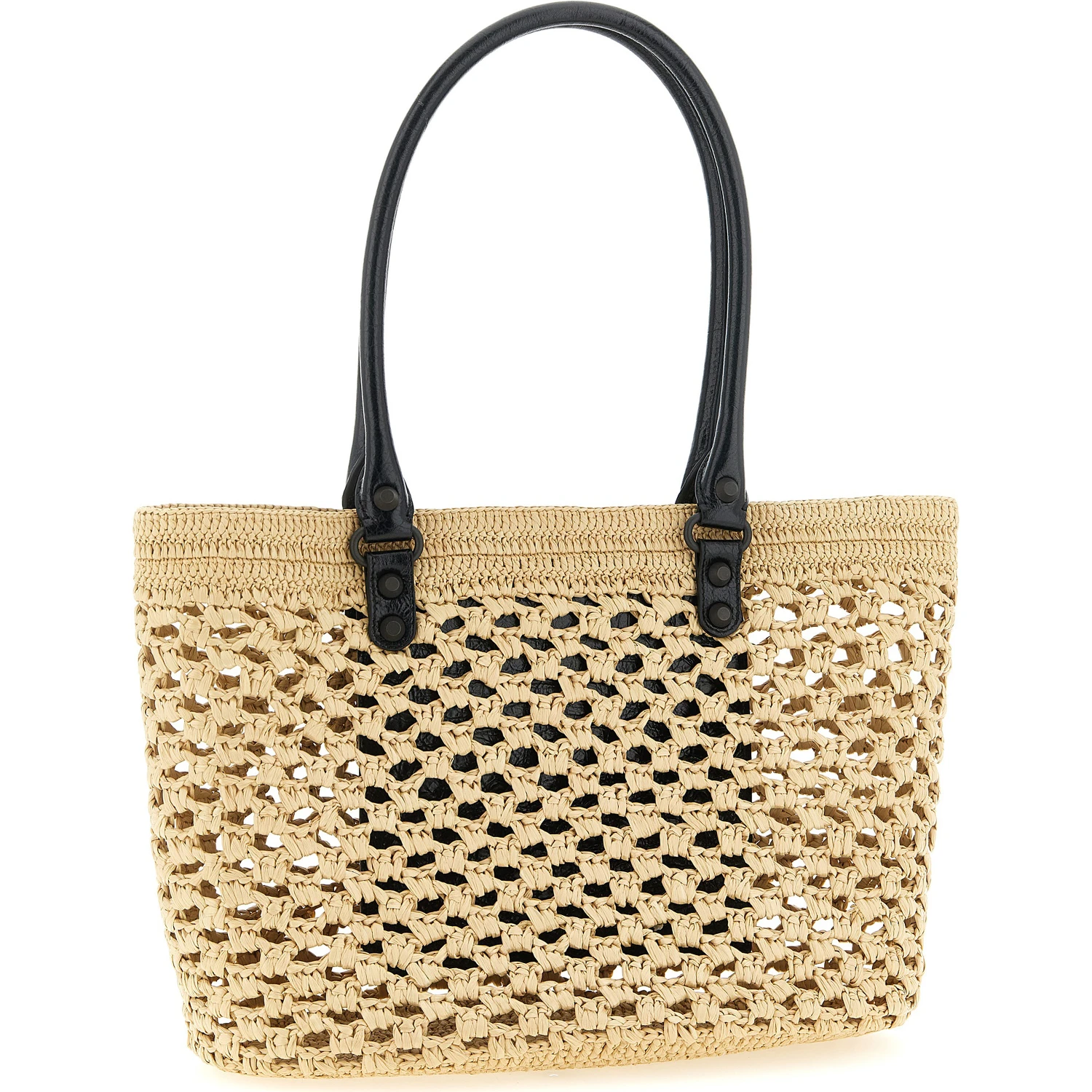 Beige Viscose Shoulder Bag