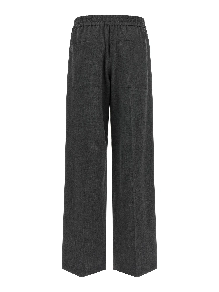 Gray Virgin Wool Flared Pants alternative