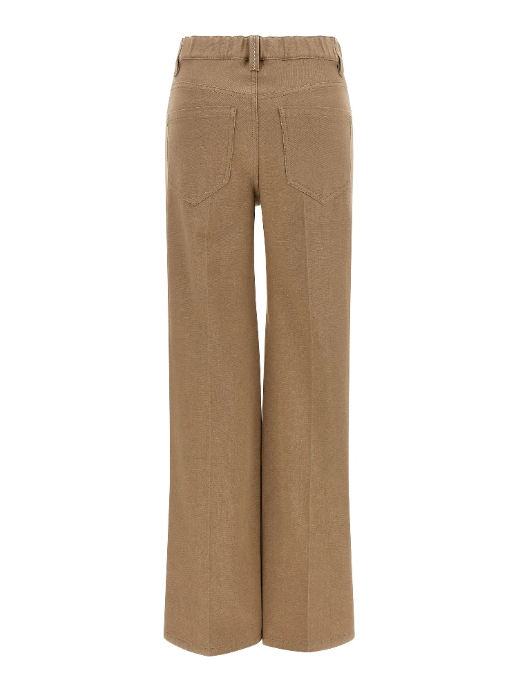 Beige Cotton Jeans Denim alternative