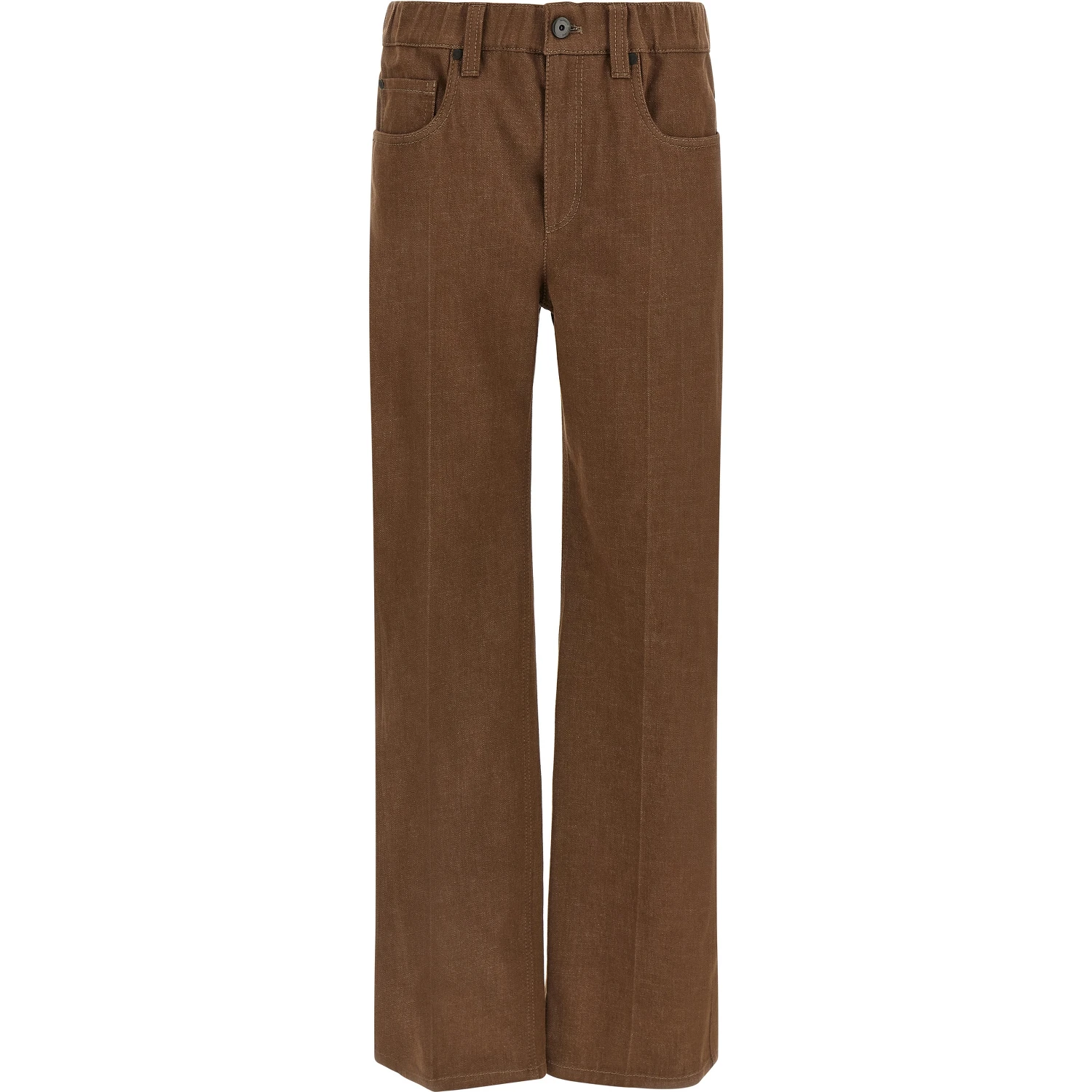 Brown Cotton Jeans Denim