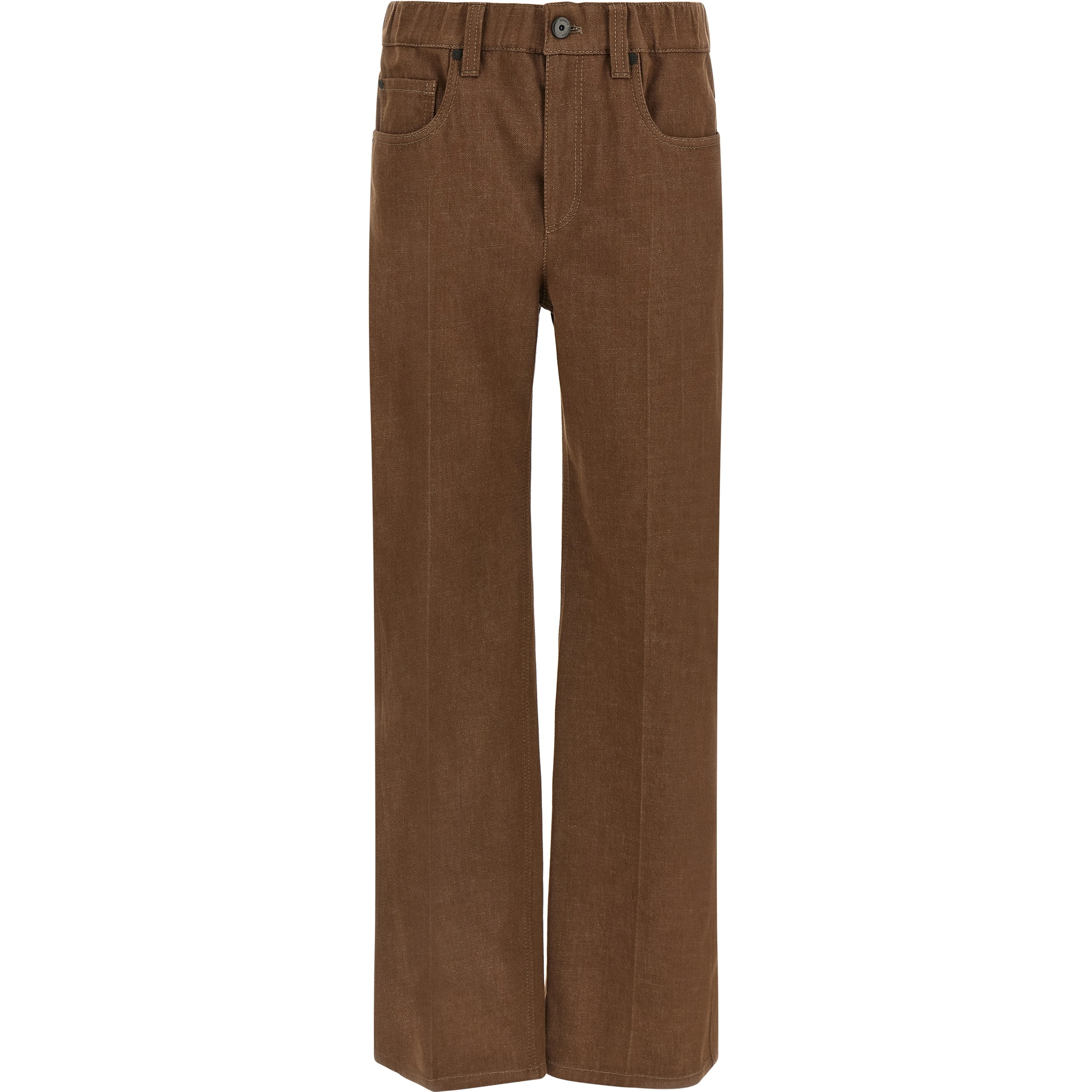 Brown Cotton Jeans Denim