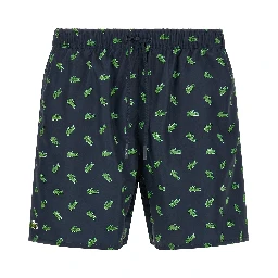 Blue Polyester Swim Shorts