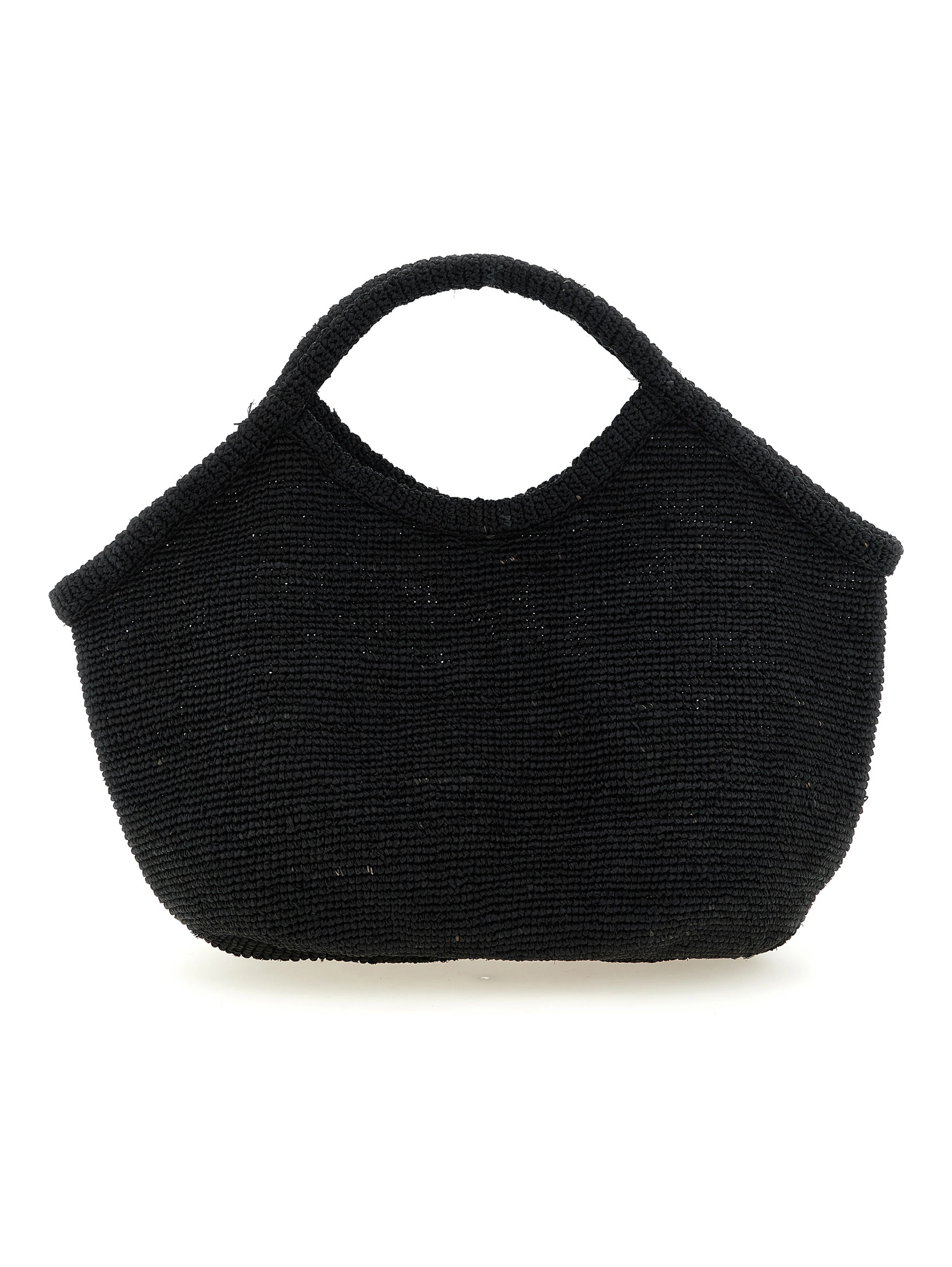 Black Raffia Tote Bag