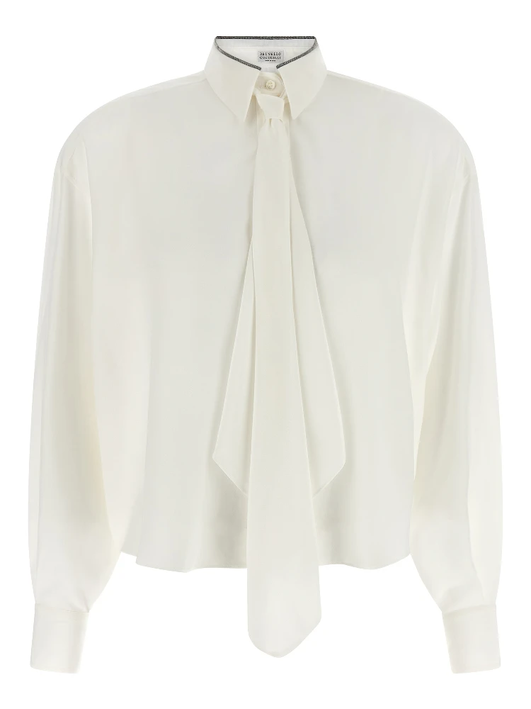 White Silk Blouse