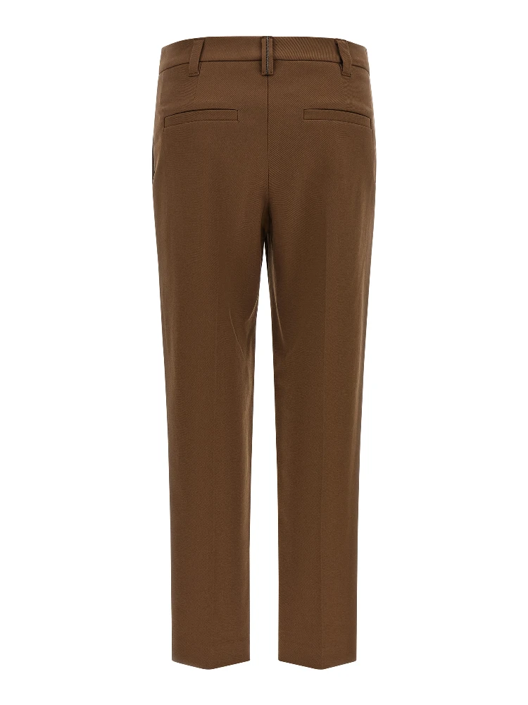 Brown Cotton Cropped Pants alternative