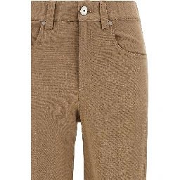 Beige Cotton Jeans Denim