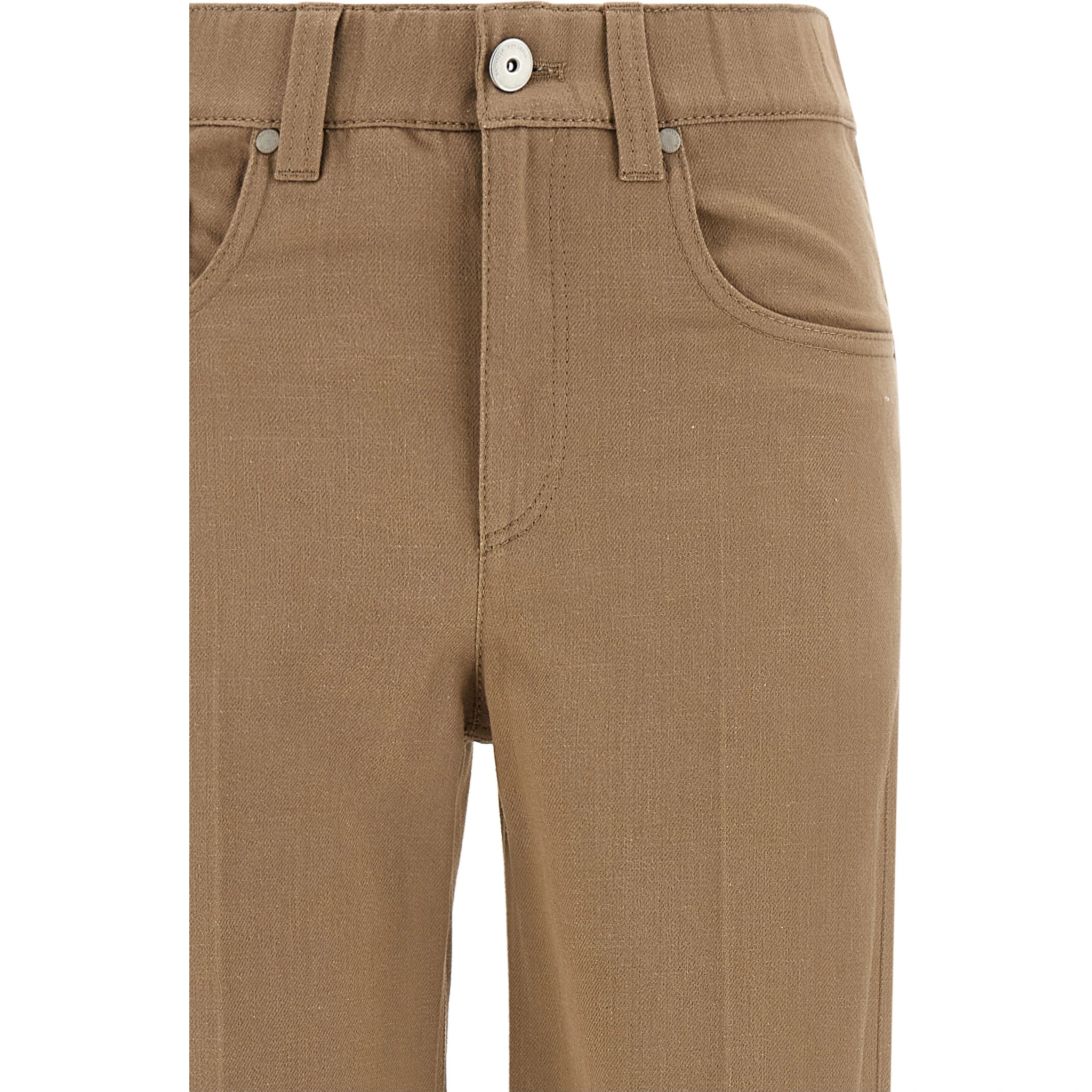 Beige Cotton Jeans Denim