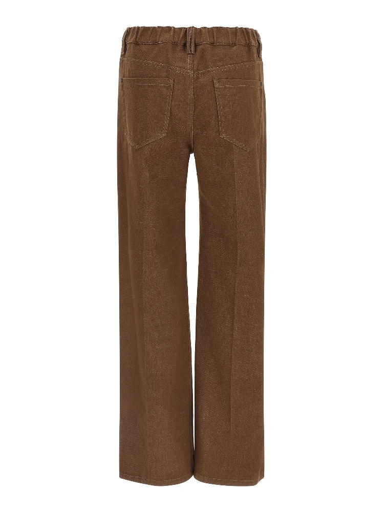 Brown Cotton Jeans Denim alternative