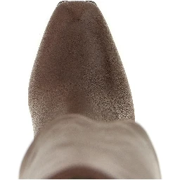 Brown Lamb Leather Over The Knee