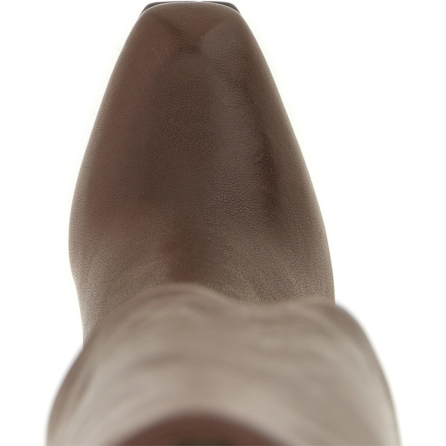 Brown Lamb Leather Over The Knee