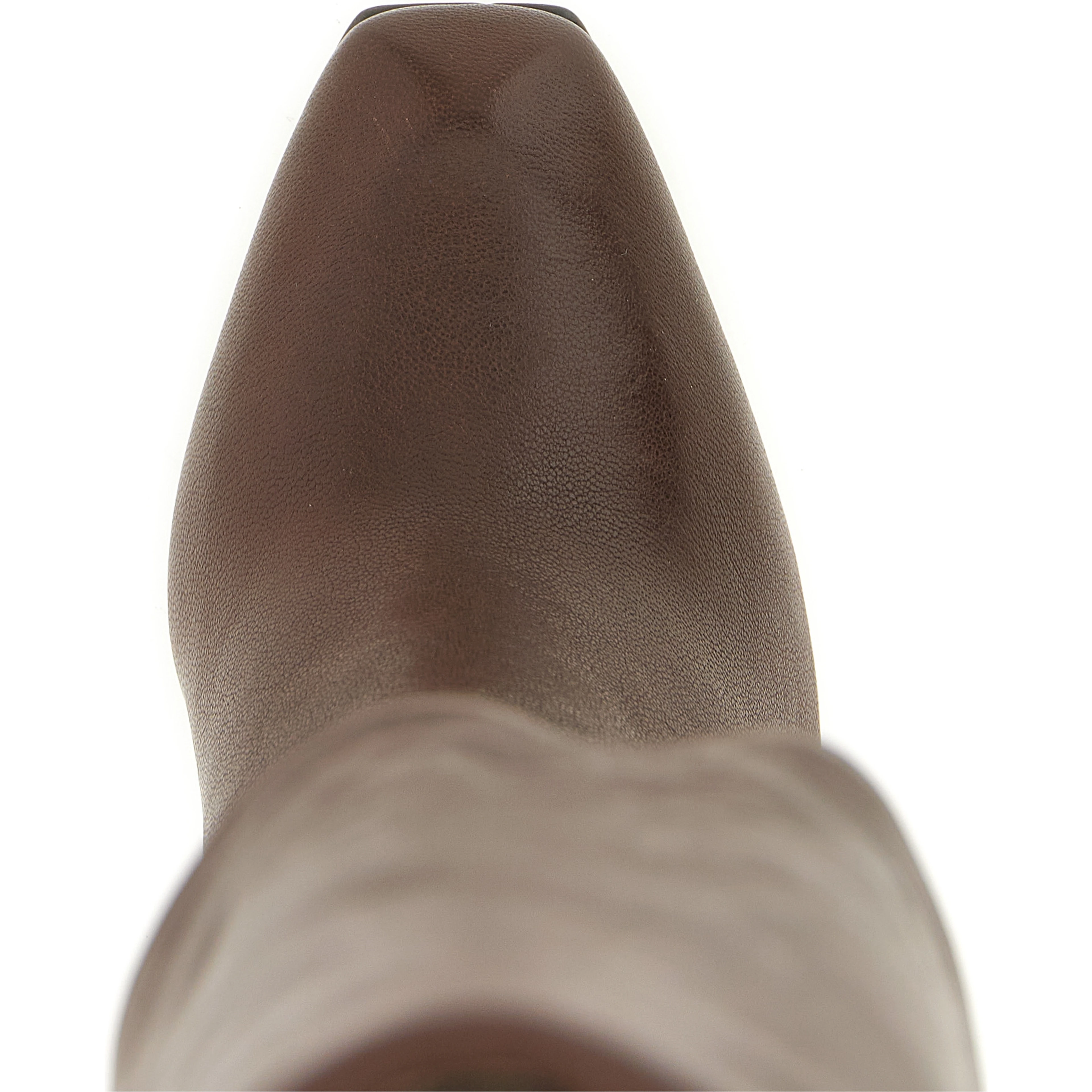 Brown Lamb Leather Over The Knee