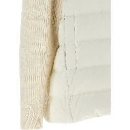 White Polyester Full-Length Jacket