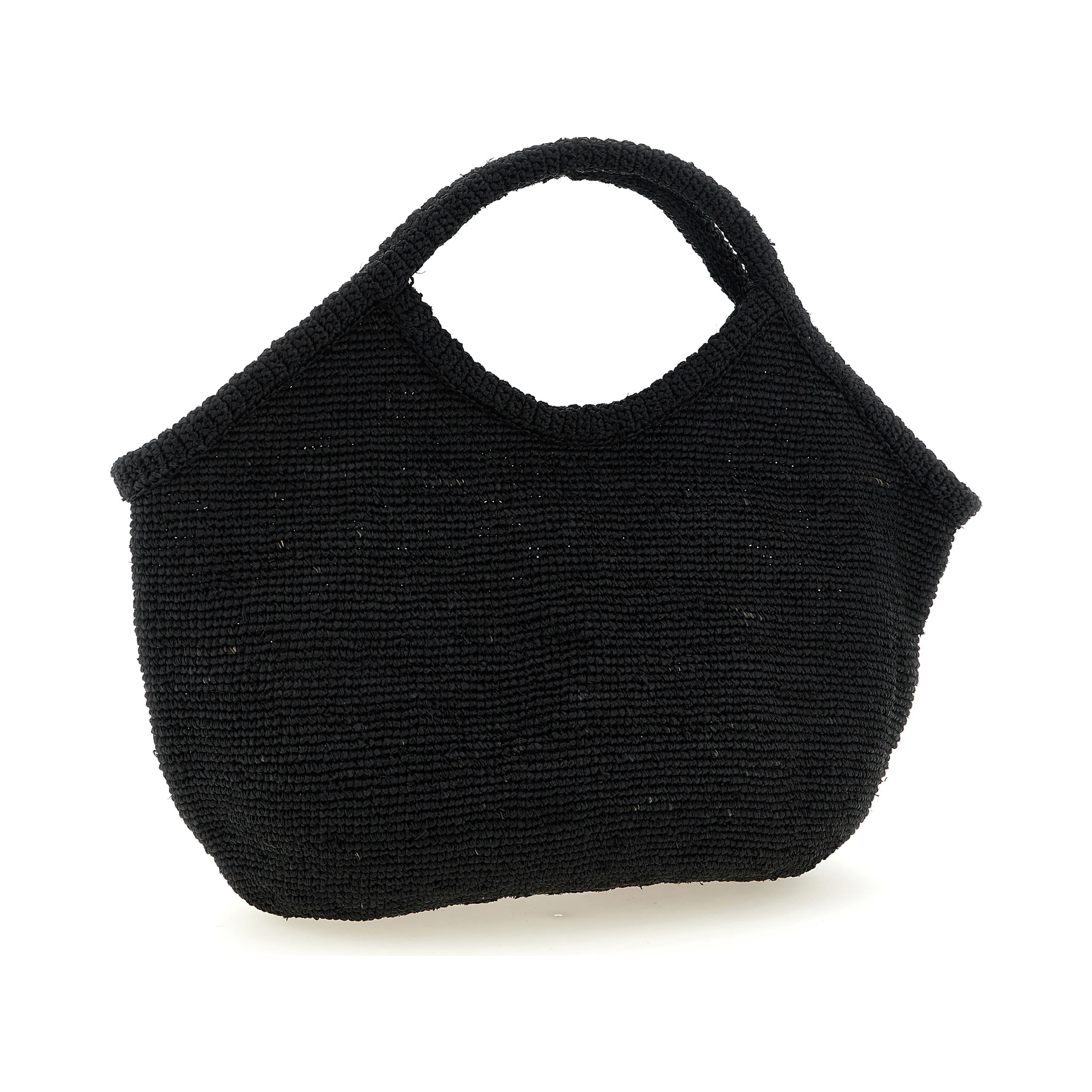 Black Raffia Tote Bag