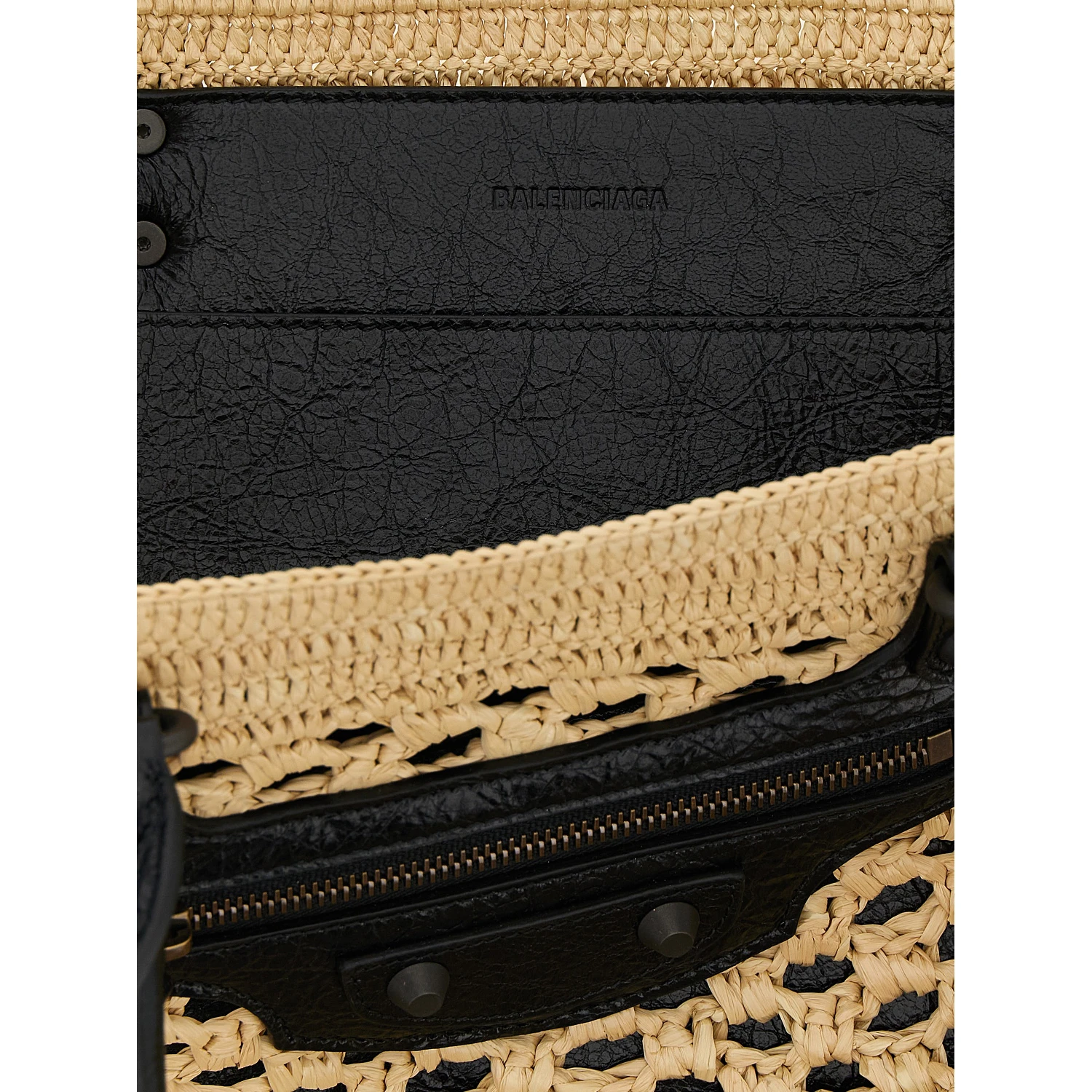 Beige Viscose Shoulder Bag