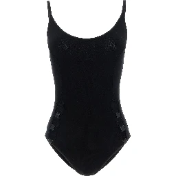 Black Polyamide One-Piece Swimsuit