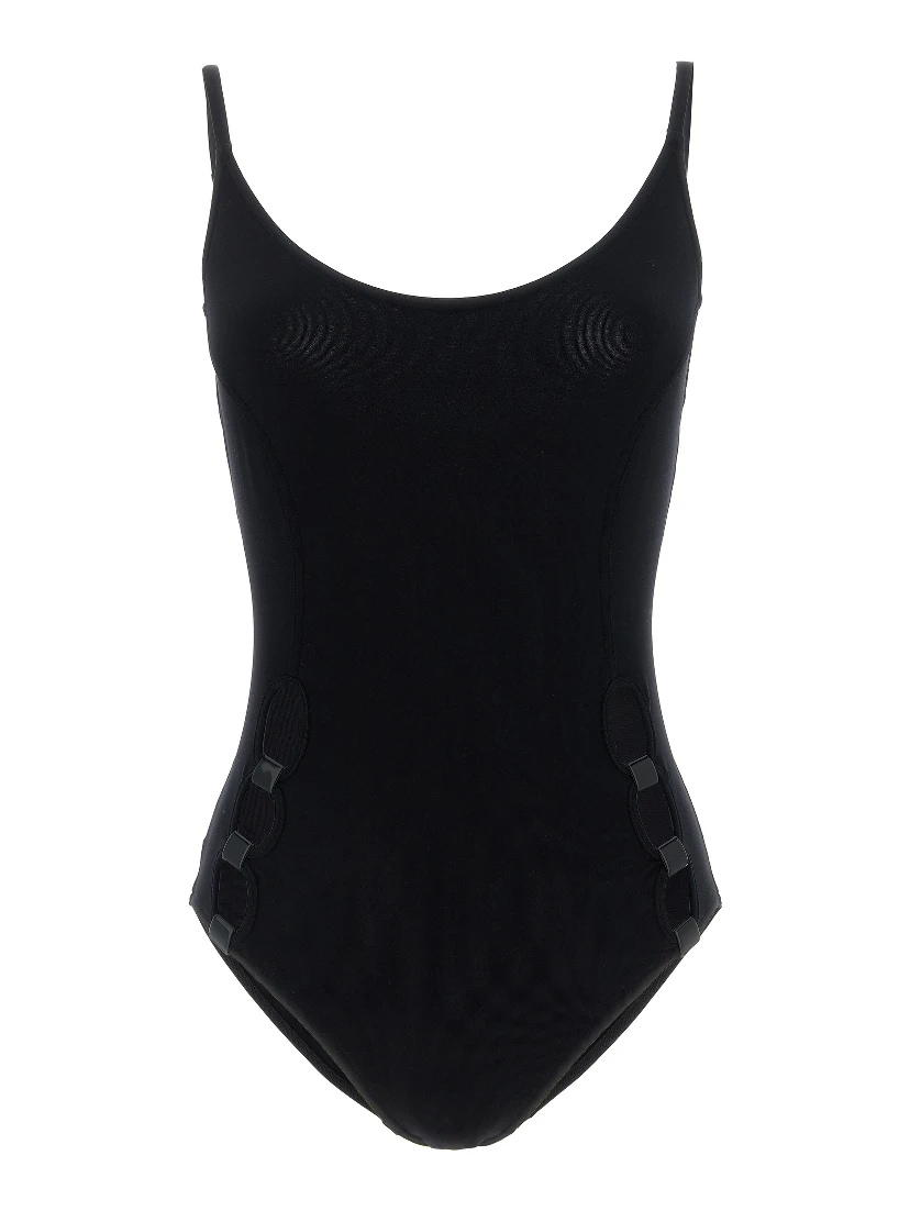 Black Polyamide One-Piece Swimsuit