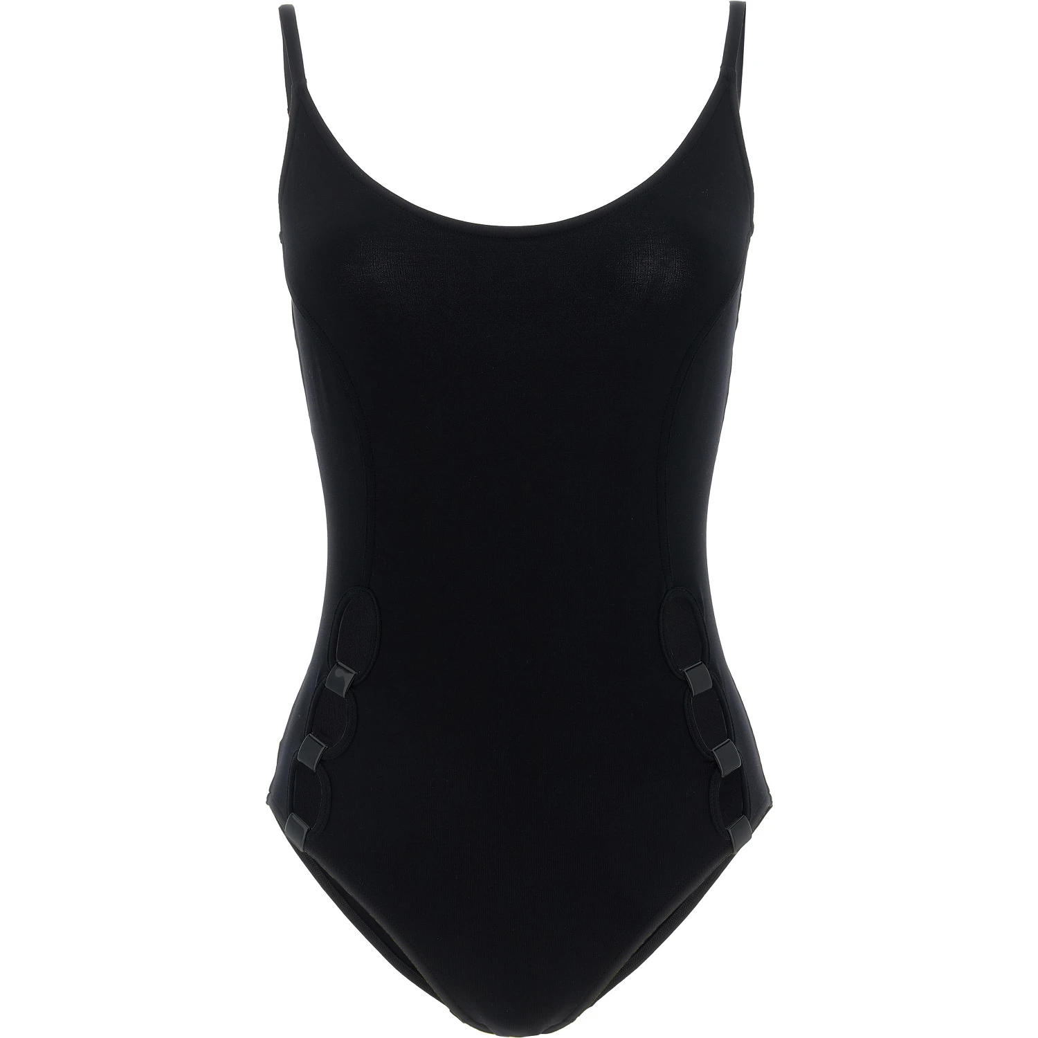 Black Polyamide One-Piece Swimsuit