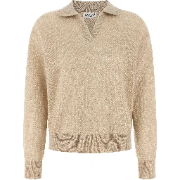 Gold Wool Polo Shirt