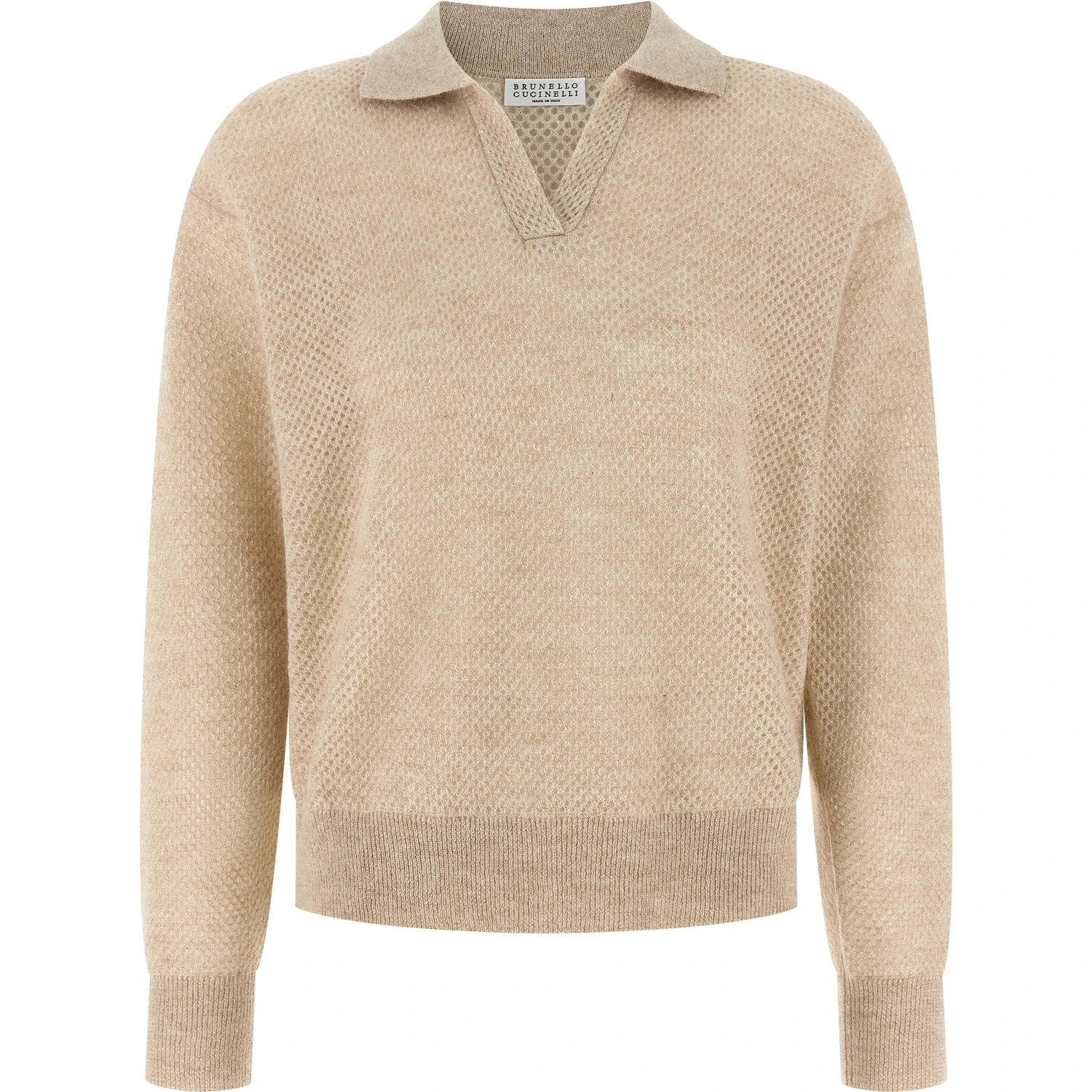 Gold Wool Polo Shirt