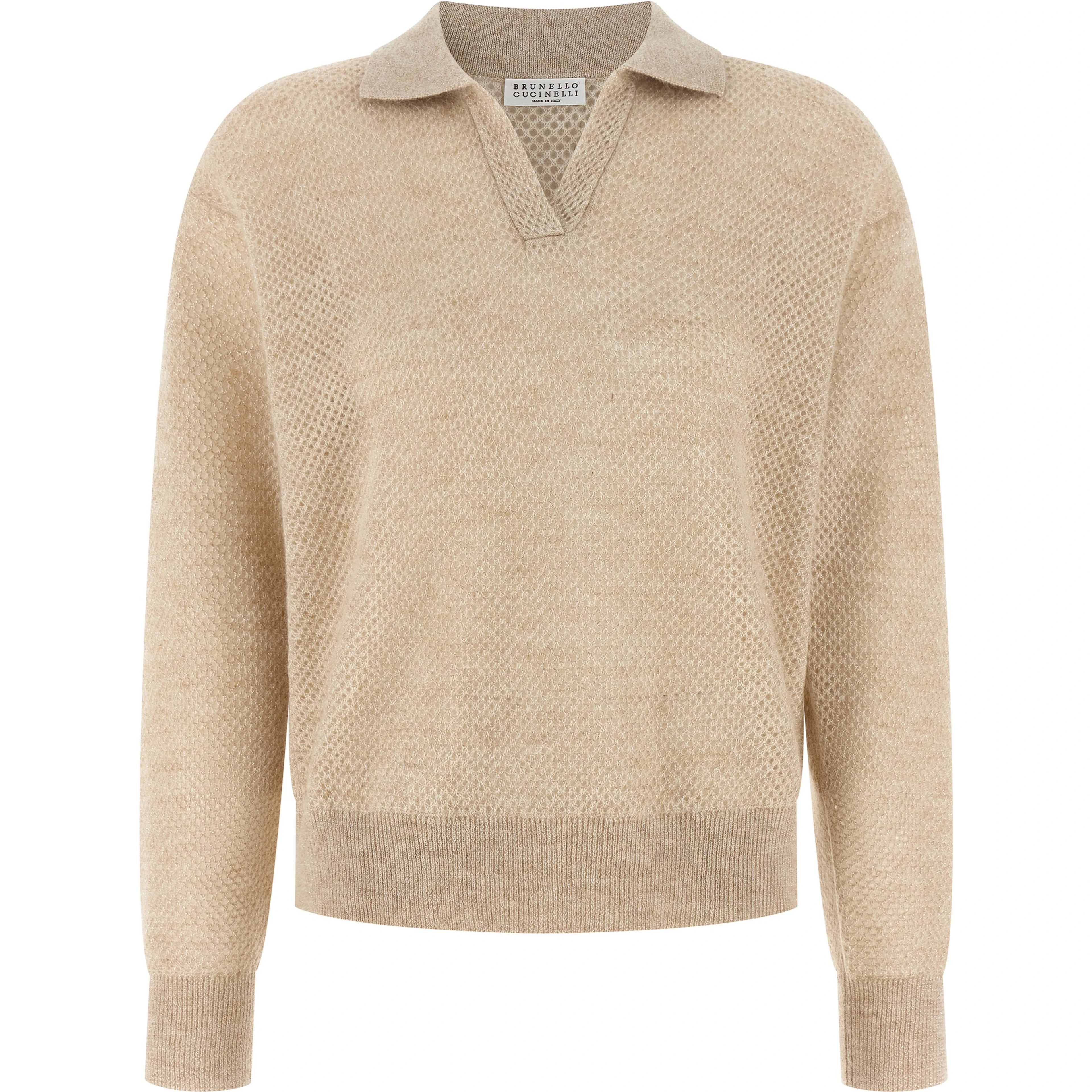 Gold Wool Polo Shirt