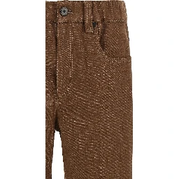 Brown Cotton Jeans Denim