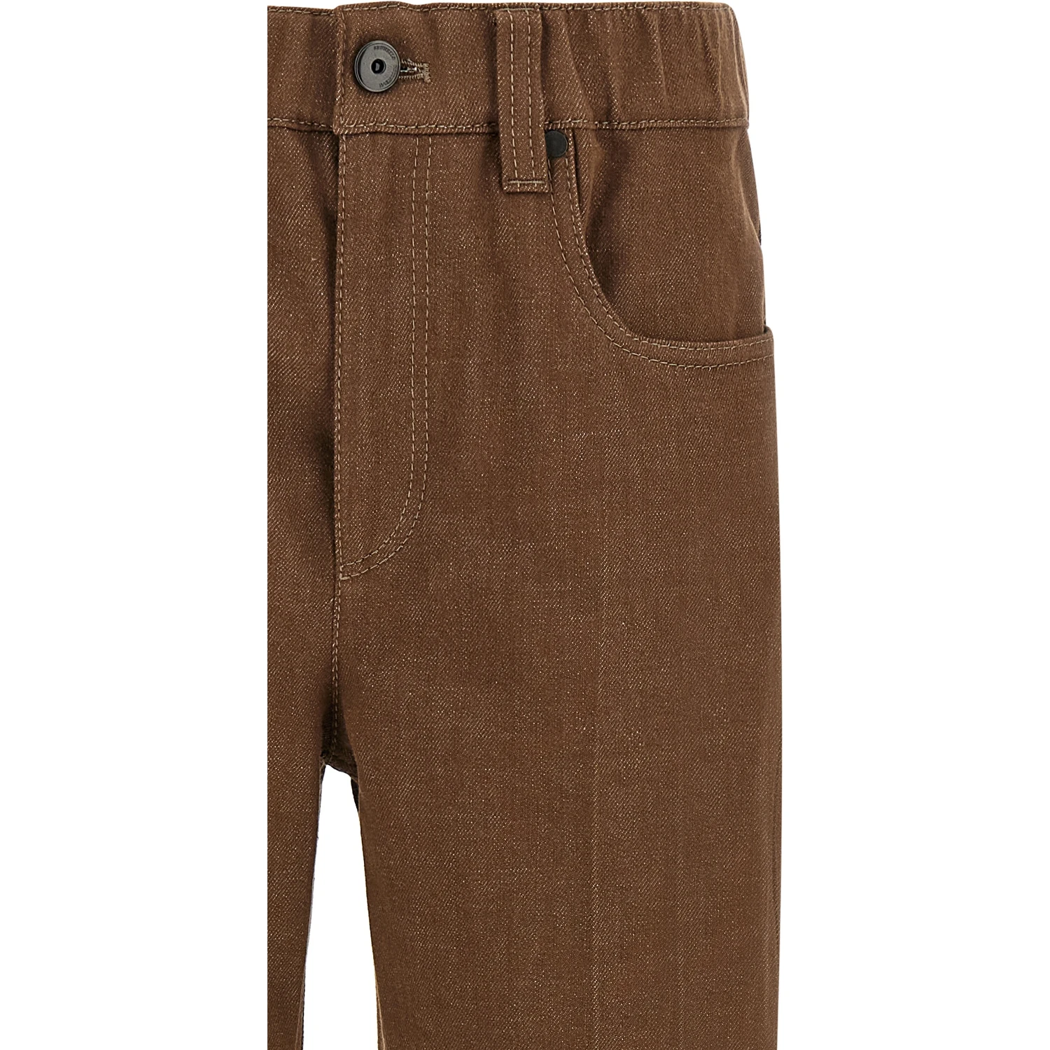 Brown Cotton Jeans Denim