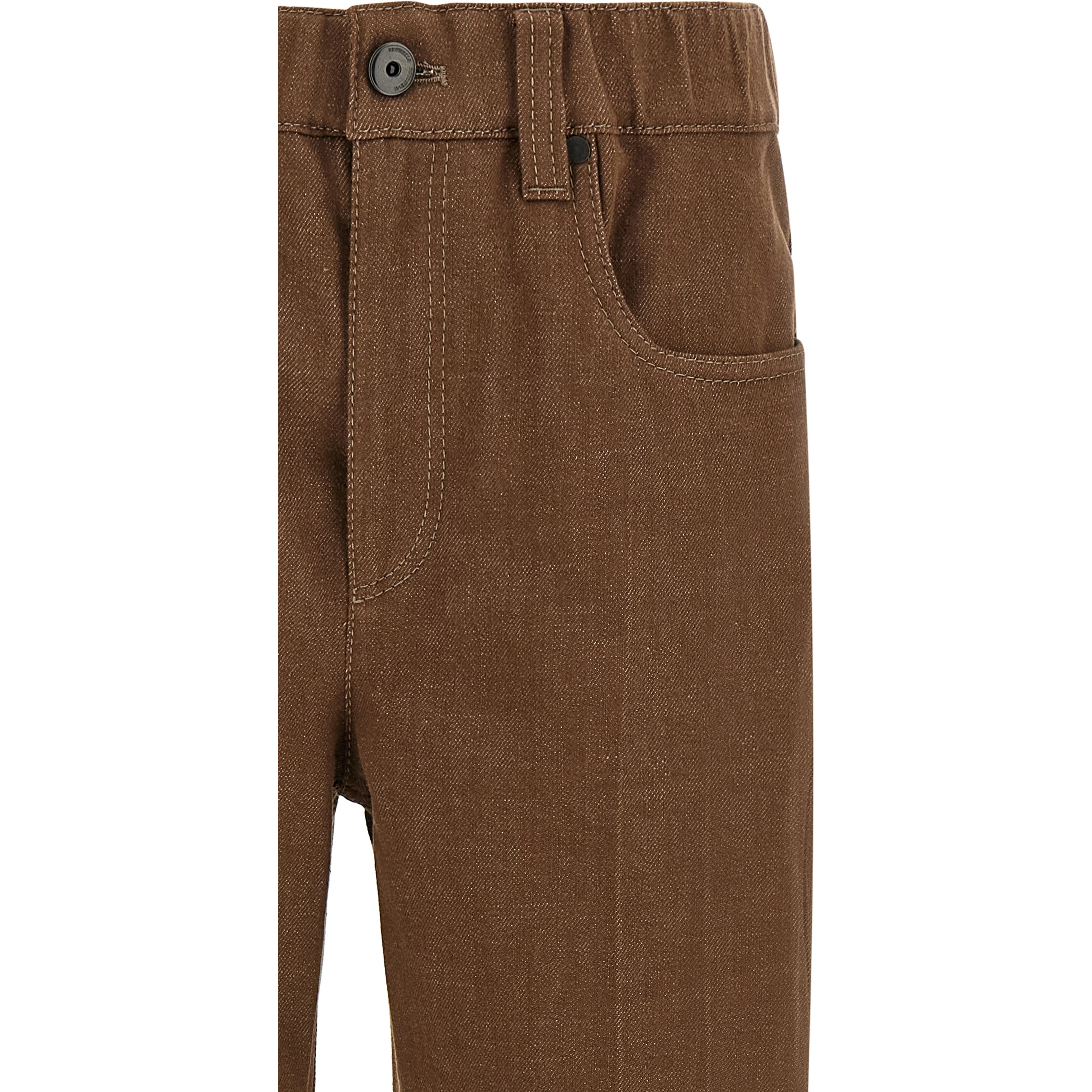Brown Cotton Jeans Denim
