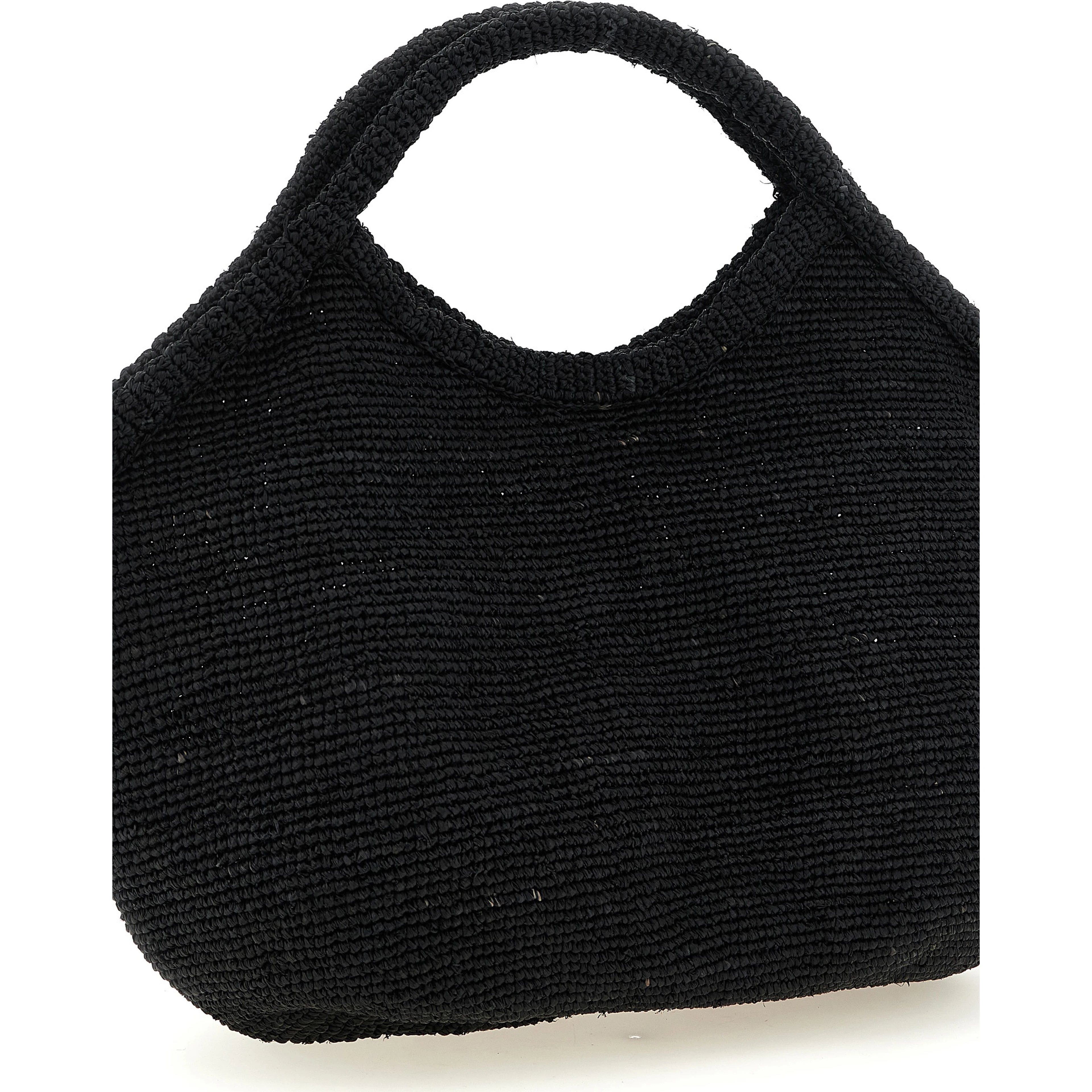 Black Raffia Tote Bag