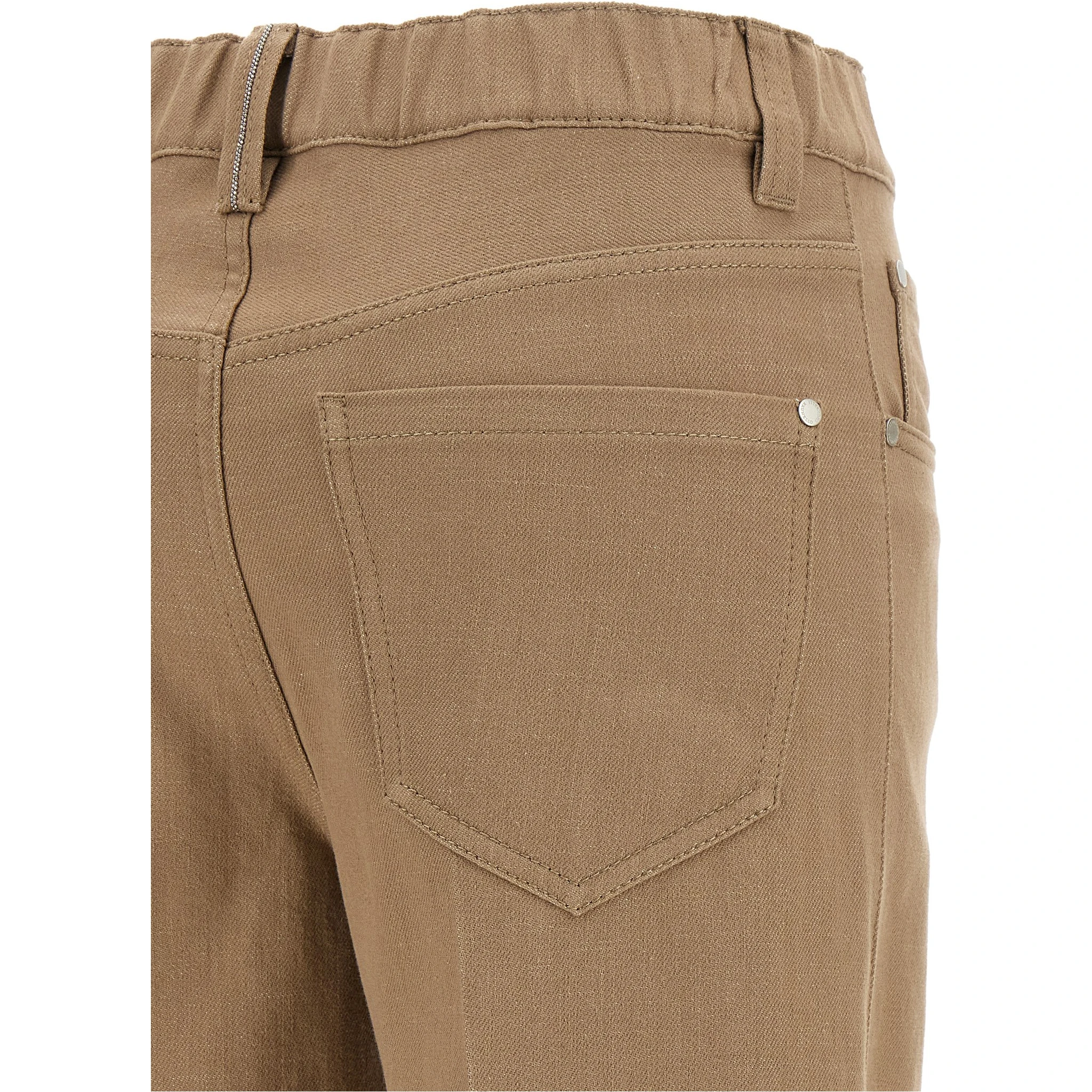 Beige Cotton Jeans Denim