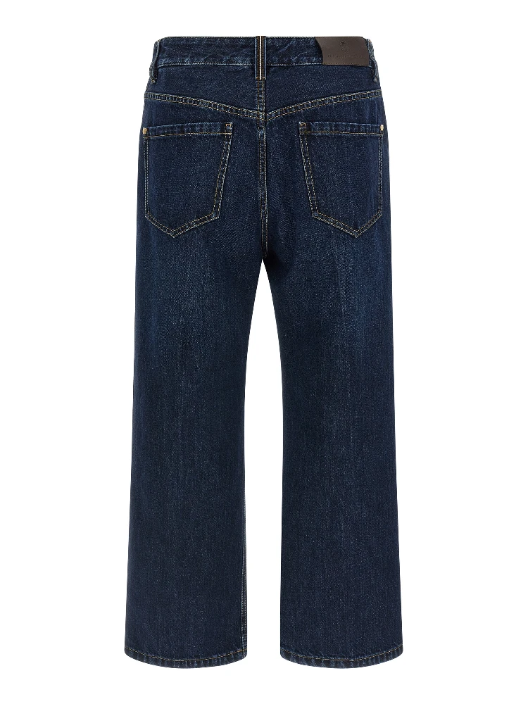 Blue Cotton Cropped Jeans alternative